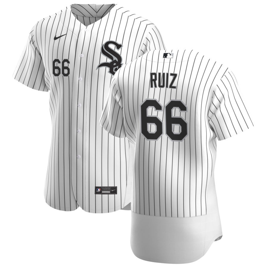 Chicago White Sox #66 Jose Ruiz Men Nike White Home 2020 Authentic Player MLB Jersey->chicago white sox->MLB Jersey